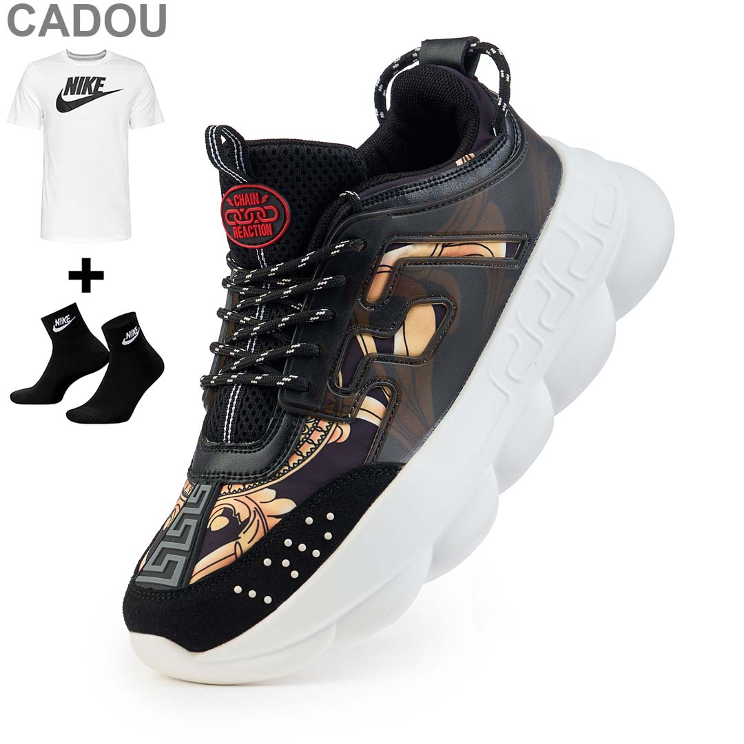 Chain Reaction Black White Gold