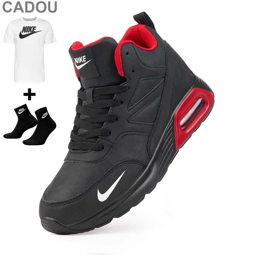 Ghete AM90 Imblanite, Negru/Rosu